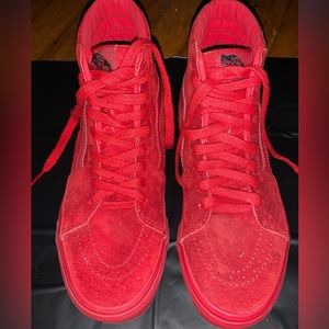 Red Velvet Sk8 Hi Vans